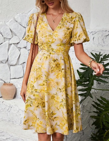 Rochie scurta SHEIN, galben