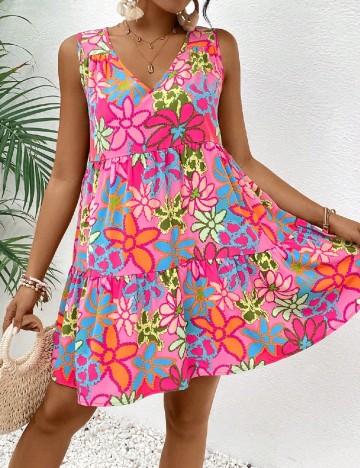 Rochie scurta SHEIN, roz