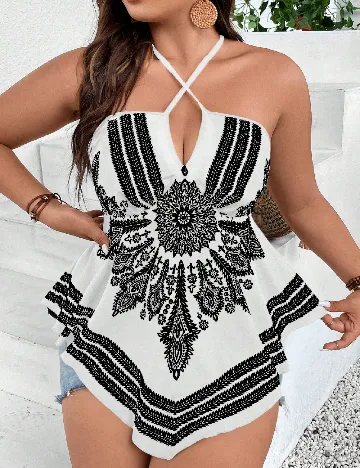 Bluza SHEIN CURVE, alb