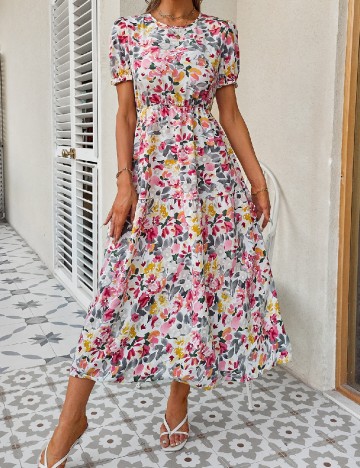 Rochie lunga SHEIN, floral print