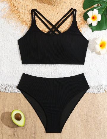 Costum de baie Shein Kids, negru