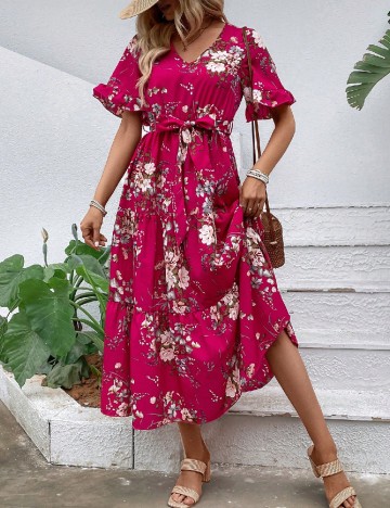 Rochie medie SHEIN, floral print