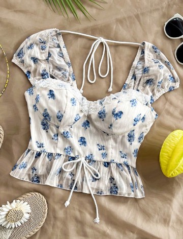 Top SHEIN, ecru