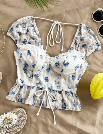 Top SHEIN, ecru