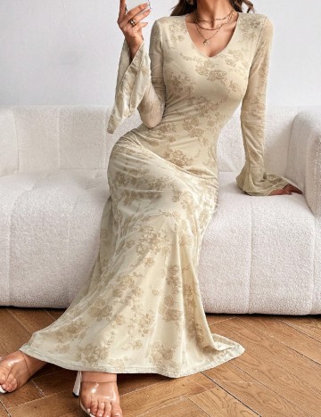 Rochie lunga SHEIN, crem