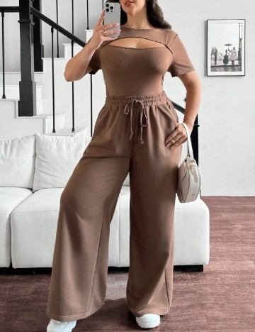 Compleu SHEIN CURVE, maro