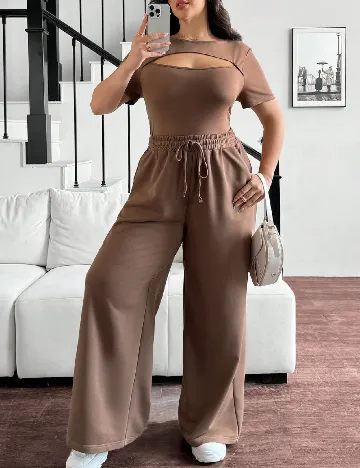Compleu SHEIN CURVE, maro