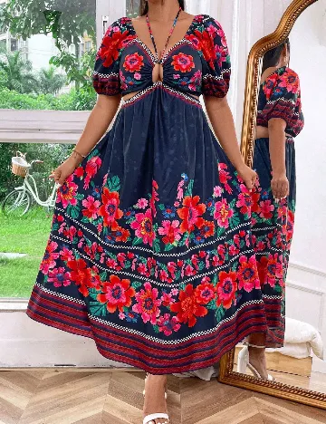Rochie lunga SHEIN CURVE, mix culori