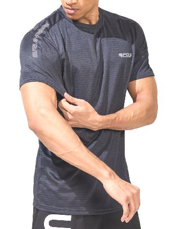 Tricou SHEIN, gri/alb