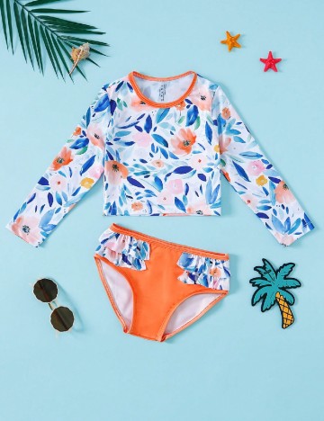 Costum de baie Shein Kids, mix culori