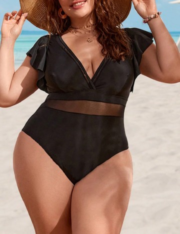 Costum de baie SHEIN CURVE, negru