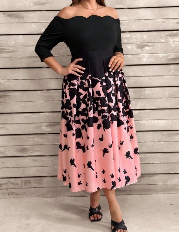 Rochie lunga SHEIN CURVE, negru