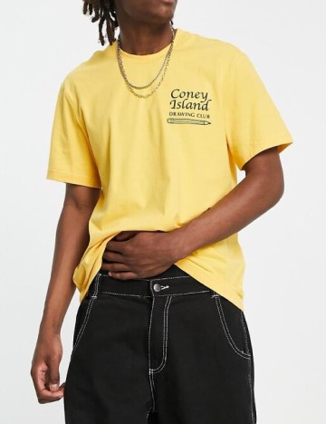 Tricou Coney Island Picnic, galben