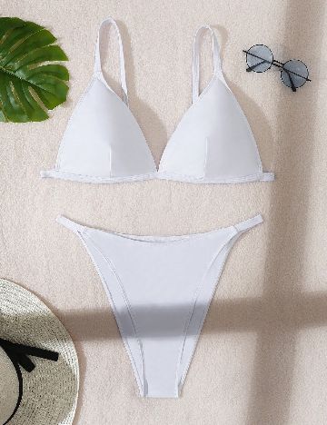 Costum de baie SHEIN CURVE, alb