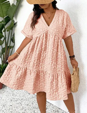 Rochie scurta SHEIN CURVE, roz