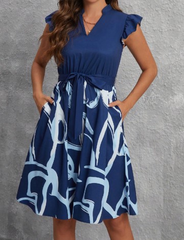 Rochie scurta SHEIN, bleumarin