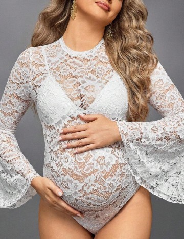 Body SHEIN Maternity, alb
