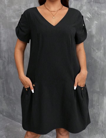 Rochie medie SHEIN CURVE, negru