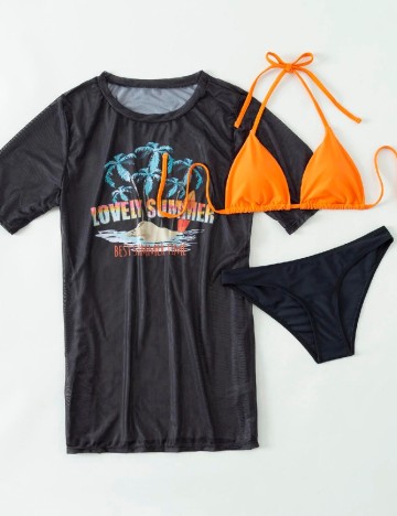 Costum de baie SHEIN, negru