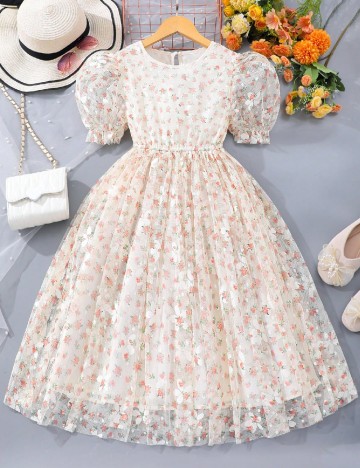 Rochie medie Shein Kids, floral