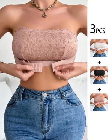 Set bustiere 3 bucati SHEIN, mix culori