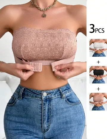 Set bustiere 3 bucati SHEIN, mix culori