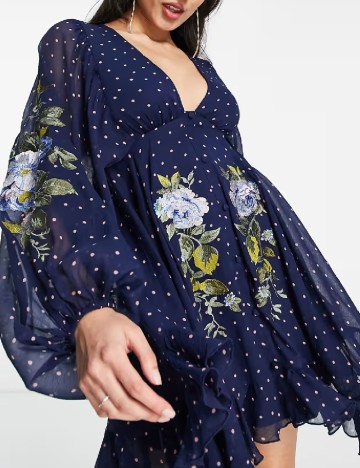 Rochie scurta ASOS, bleumarin