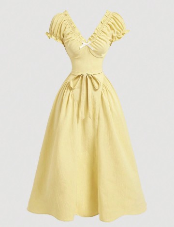 Rochie medie SHEIN, galben