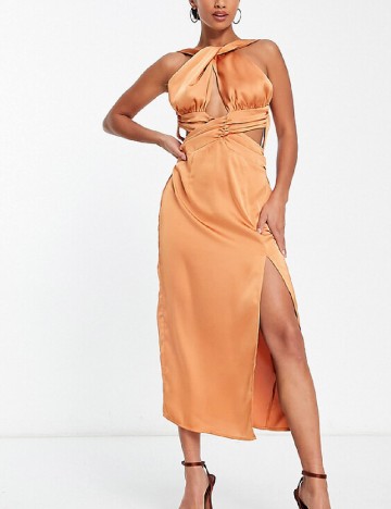 Rochie medie IN THE STYLE, portocaliu