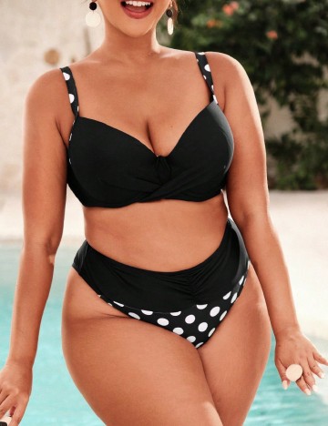 Costum de baie SHEIN CURVE, negru