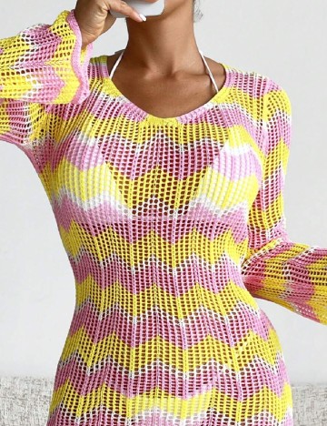Rochie de plaja SHEIN, mix culori