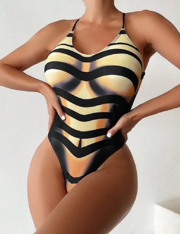 Costum de baie SHEIN, mix culori