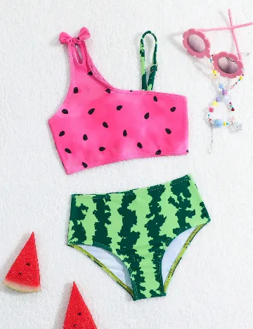Costum de baie Shein Kids, mix culori