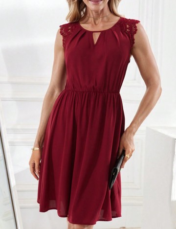 Rochie scurta Emery Rose, rosu