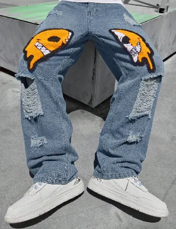 Blugi SHEIN, albastru denim Albastru