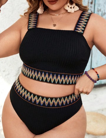 Costum de baie SHEIN CURVE, negru