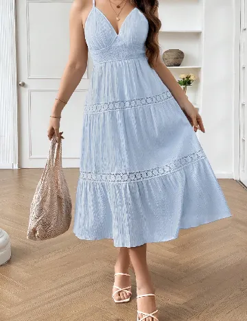 Rochie medie SHEIN CURVE, albastru