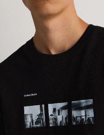 Tricou Reserved, negru