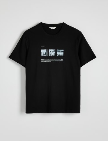 Tricou Reserved, negru