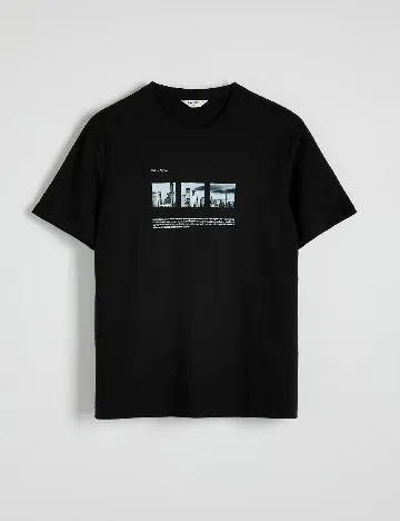 Tricou Reserved, negru