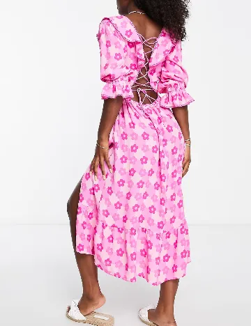 Rochie medie Miss Selfridge, roz