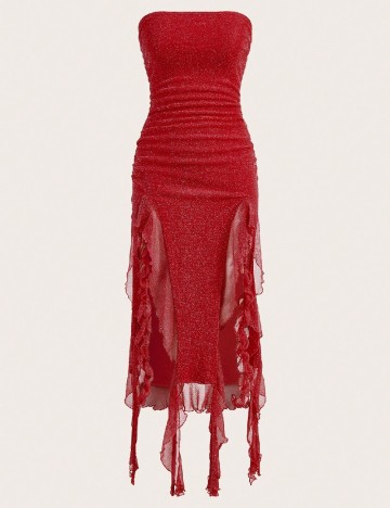 Rochie medie SHEIN CURVE, rosu
