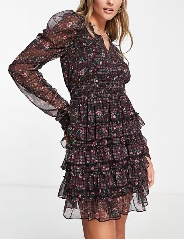 Rochie scurta Miss Selfridge, floral print