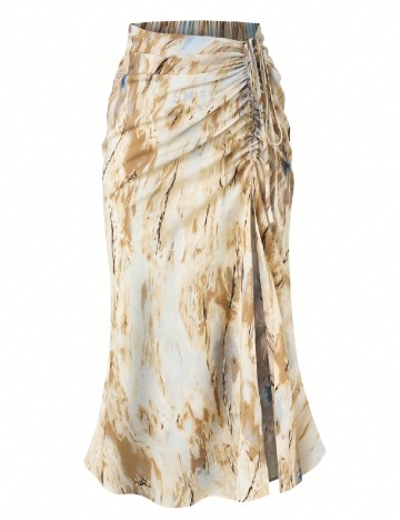 Fusta SHEIN CURVE, crem