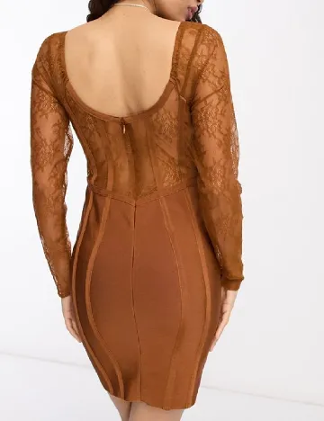 Rochie scurta ASOS, maro