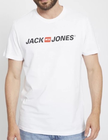 Tricou Jack&Jones Plus Size Men, alb