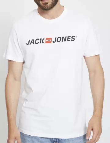 Tricou Jack&Jones Plus Size Men, alb