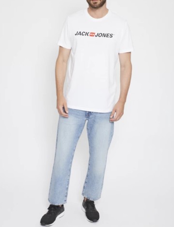 Tricou Jack&Jones Plus Size Men, alb