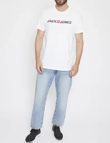 Tricou Jack&Jones Plus Size Men, alb