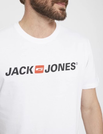 Tricou Jack&Jones Plus Size Men, alb